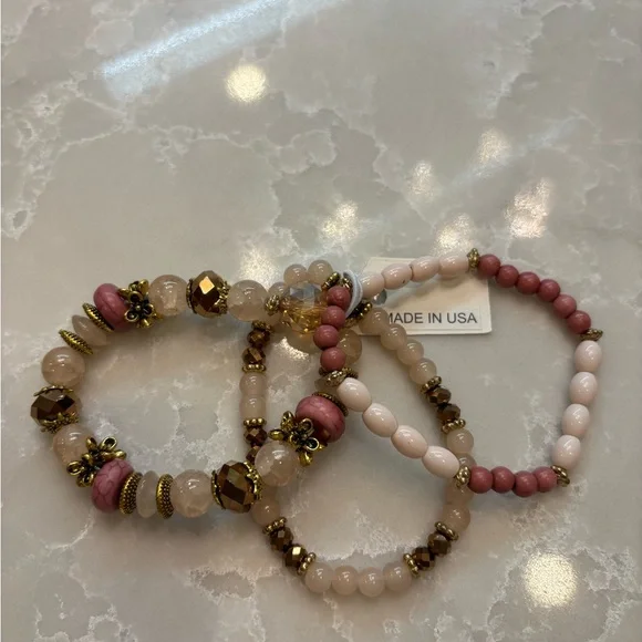 Anita K Beaded bracelet 🩷🤎NWT - Picture 2 of 5